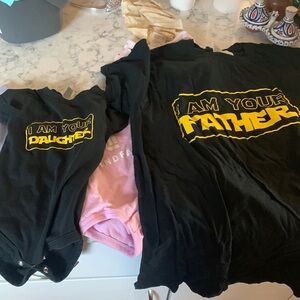 COPY - I am your daughter / I am your father t shirt set. 9 month / medium  Euc…